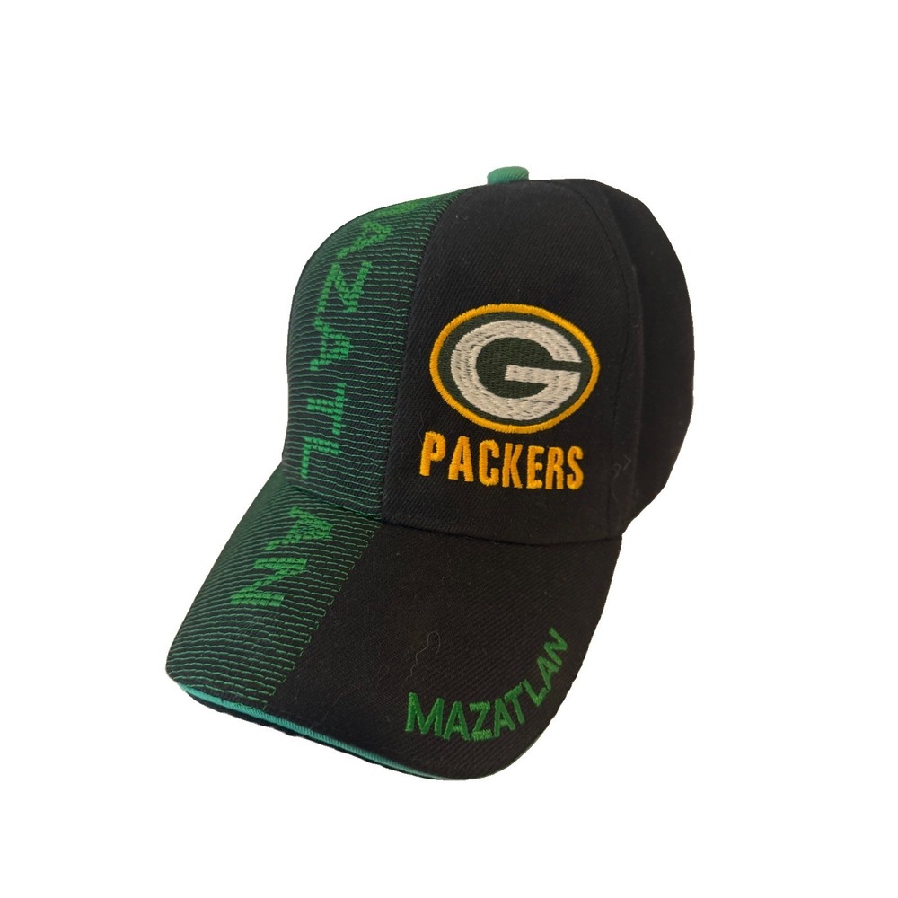 Green Bay Packers Hat Mazatlan Mexico Souvenir Cap Green Black Embroidered NFL